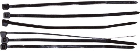 59210C Opaski zaciskowe 2,5x100 mm czarne 100 sztuk, Mega 59210C Opaski zaciskowe 2,5x100 mm czarne 100 sztuk, Mega