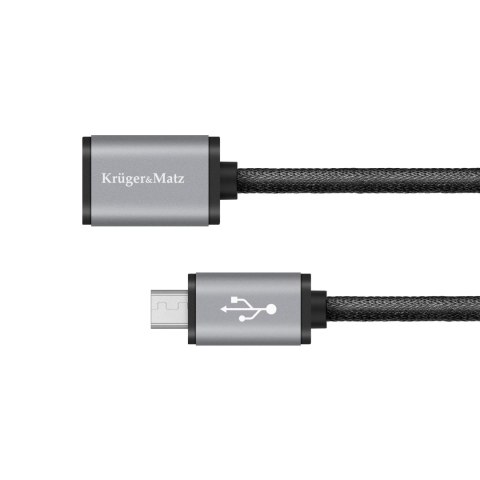 Kabel USB - micro USB gniazdo-wtyk 0,2 m Kruger&Matz Kabel USB - micro USB gniazdo-wtyk 0,2 m Kruger&Matz