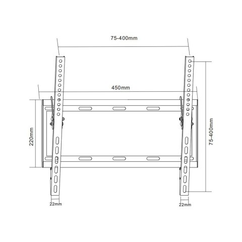 Uchwyt naścienny uniwersalny do LED TV (26-55") LP34-44T regulacja w pionie Uchwyt naścienny uniwersalny do LED TV (26-55") LP34-44T regulacja w pionie