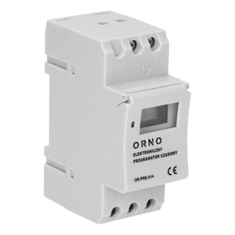 Elektroniczny programator czasowy, 16 programów, 2 moduły, DIN TH-35mm