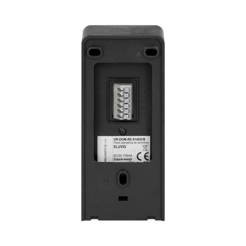 Zestaw domofonowy jednorodzinny, bezsłuchawkowy, czarny ELUVIO