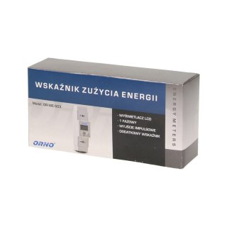 1-fazowy wskaźnik zużycia energii elektrycznej, 80A, dodatkowy wskaźnik, wyjście impulsowe, przycisk RESET, 2 moduły, DIN TH-35m