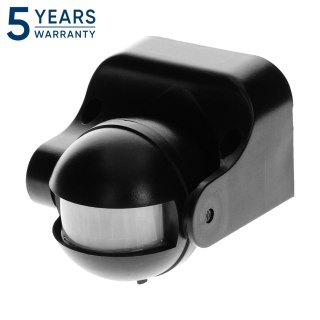 Czujnik ruchu 180st., pionowa regulacja, IP44, 1200W, czarny