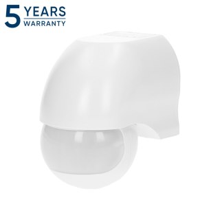 Czujnik ruchu 180st., regulacja pionowa i pozioma, IP44, 1200W, biały