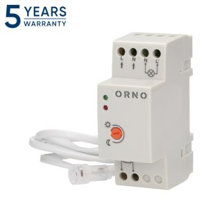 Czujnik zmierzchowy na szynę DIN z hermetyczną zewnętrzną sondą, IP65, 3000W