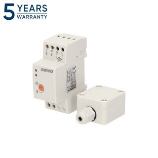 Czujnik zmierzchowy na szynę DIN z hermetyczną zewnętrzną sondą w puszce, 2-100 LUX