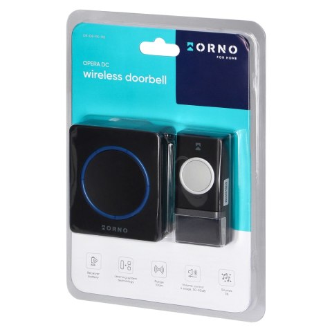 Dzwonek bezprzewodowy OPERA DC, bateryjny, learning system, 48 dźwięków, 100m