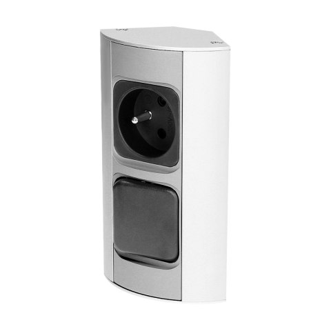 Gniazdo meblowe z wyłącznikiem, 1x2P+Z