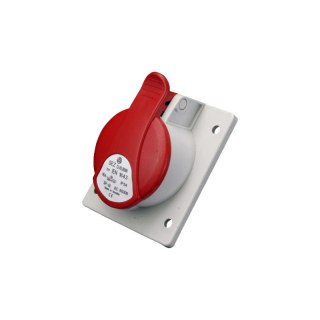 Gniazdo siłowe skośne podtynkowe z puszką 16A/5P, IP44