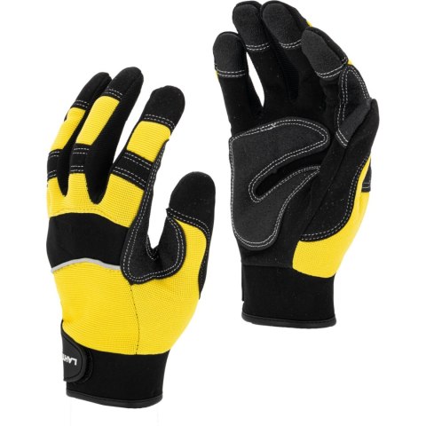 L280810K Rękawice warsztatowe czarno-żółte, karta, "10", CE, LahtiPro L280810K Rękawice warsztatowe czarno-żółte, karta, "10", CE, LahtiPro