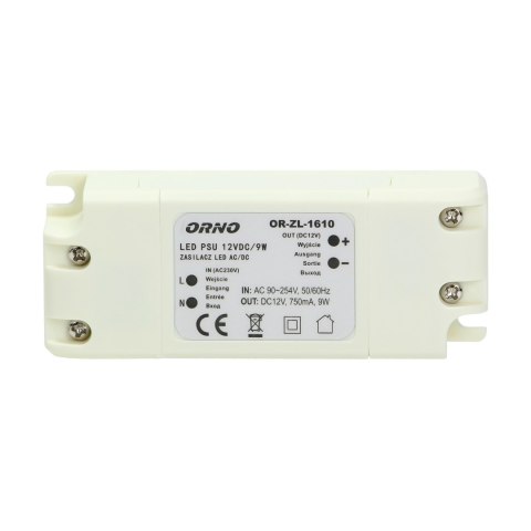 Zasilacz do LED 12VDC 9W, IP20