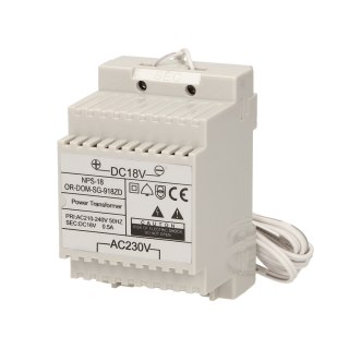 Zasilacz na szynę DIN 18VDC/0,5A do domofonów z serii SAGITTA