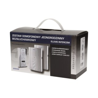 Zestaw domofonowy jednorodzinny z interkomem, bezsłuchawkowy, szary, ELUVIO INTERCOM