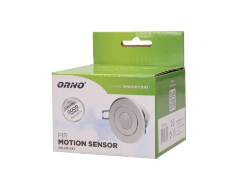 Czujnik ruchu 360st. IP20, 1200W, aluminium, do sufitów podwieszanych, regulacja położenia sensora