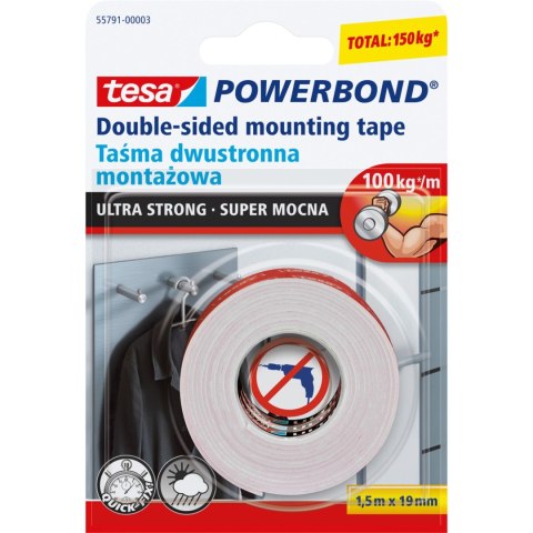 H5579203 Taśma montażowa dwustronna Tesa Powerbond Super Mocna 55792