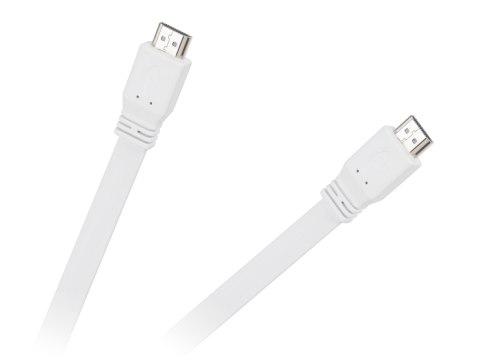 Kabel HDMI-HDMI płaski biały 2.0V 1.8M Kabel HDMI-HDMI płaski biały 2.0V 1.8M