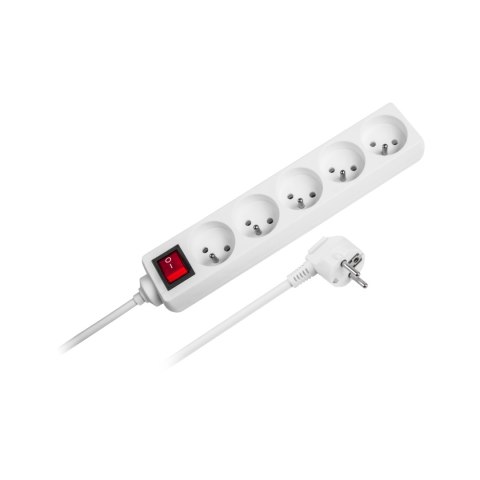 Przedłużacz sieciowy Rebel 5 gniazd z przełacznikiem, 3m (1,5mm) Przedłużacz sieciowy Rebel 5 gniazd z przełacznikiem, 3m (1,5mm)