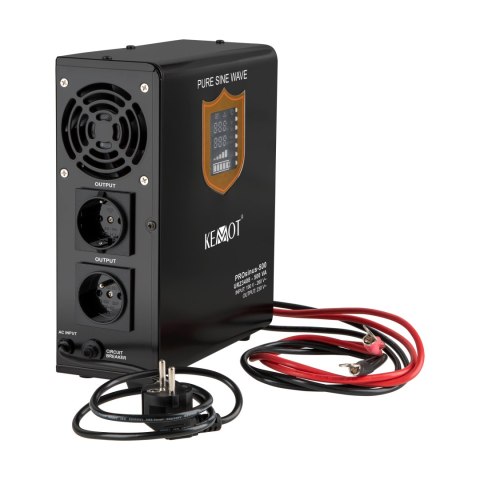 Zasilacz awaryjny naścienny KEMOT PROsinus-500 przetwornica z czystym przebiegiem sinusoidalnym i funkcją ładowania 12V 230V 5