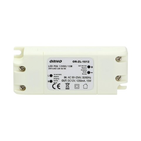 Zasilacz do LED 12VDC 15W, IP20
