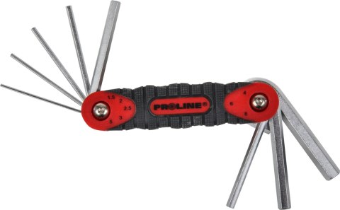 48368 Klucze imbusowe hex CrV zestaw 8 elementów, 1.5-8mm, Proline