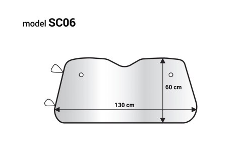 Osłona na szybę 130x60cm przeciwsłoneczna przeciwszronowa amio-01536