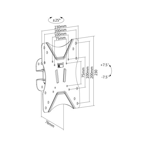 Uchwyt do ściany czarny - 23"-42" Uchwyt do ściany czarny - 23"-42"