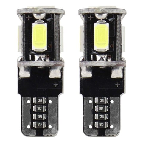 Żarówki led canbus 5smd 5730 t10 w5w white amio-01628
