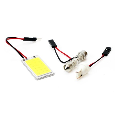 Żarówki led classic t10 w5w c5w cob 12v panel moduł amio-01621
