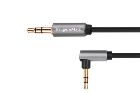 Kabel jack 3.5 wtyk stereo - 3.5 wtyk kątowy stereo 1m Kruger&Matz Basic Kabel jack 3.5 wtyk stereo - 3.5 wtyk kątowy stereo 1m Kruger&Matz Basic