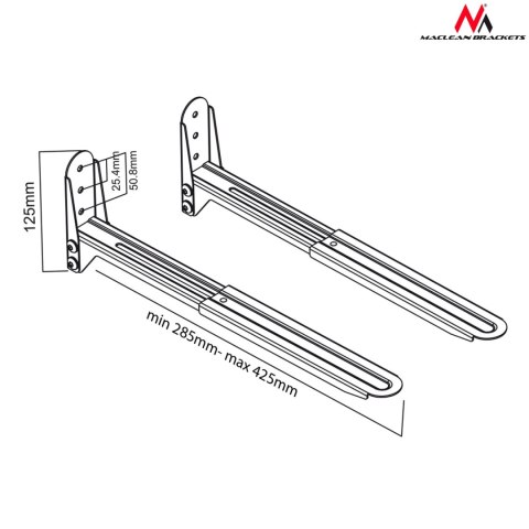 MC-776 B 51505 Uchwyt do kuchenki mikrofalowej czarny do 20 kg