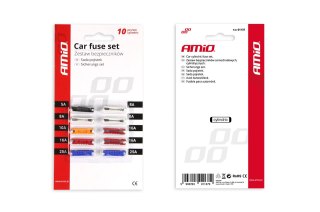 Bezpieczniki samochodowe cylindryczne 10szt.