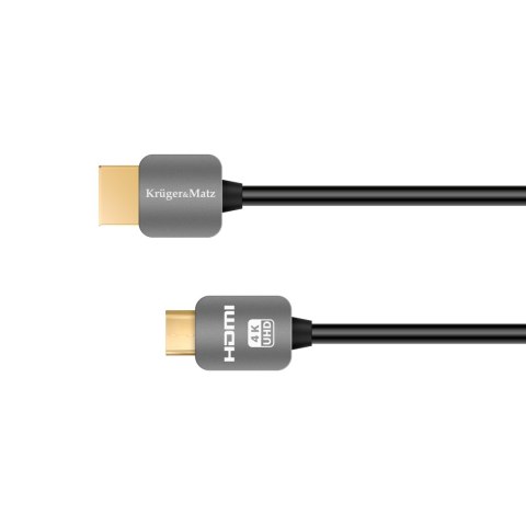 Kabel HDMI - mini HDMI wtyk-wtyk (A-C) 1.8m Kruger&Matz Kabel HDMI - mini HDMI wtyk-wtyk (A-C) 1.8m Kruger&Matz