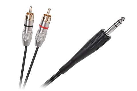 Kabel JACK 6.3 stereo - 2RCA 3m Kabel JACK 6.3 stereo - 2RCA 3m