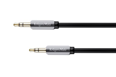 Kabel stereo jack 3.5 wtyk - wtyk 1.5m Kruger&Matz kabel sprężynka Kabel stereo jack 3.5 wtyk - wtyk 1.5m Kruger&Matz kabel sprężynka