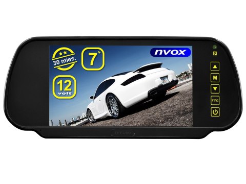 Monitor lcd 7cali w lusterku wstecznym 12v usb sd