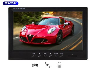 Nvox monitor samochodowy cofania lub wolnostojący lcd 9cali z ramką 12/24v