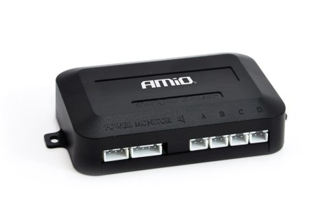 Zestaw czujników parkowania cofania buzzer 4 sensory srebrne amio-01021