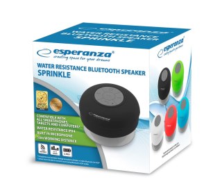 EP124K Esperanza głośnik bt wodoodporny sprinkle czarny