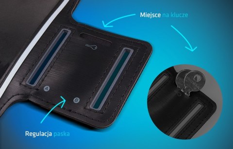 Etui na telefon na ramię czarny 4,8" Maclean MC-405 B