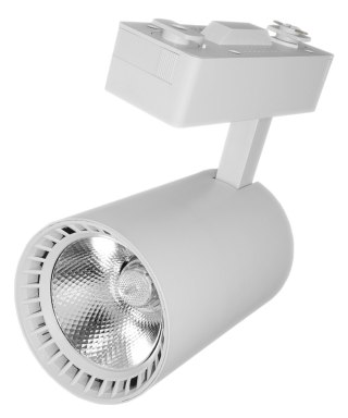 Lampa sklepowa led reflektor szynowy jednofazowy biały 30w 2250 lm światło ciepłe 3000k
