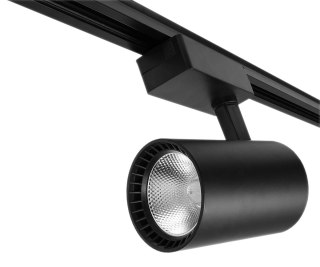 Lampa sklepowa led reflektor szynowy jednofazowy czarny 30w 2250 lm światło neutralne 4000k