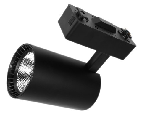 Lampa sklepowa led reflektor szynowy jednofazowy czarny 30w 2250 lm światło neutralne 4000k