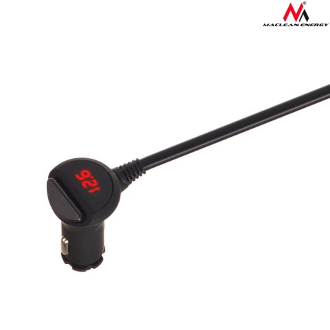 Rozdzielacz gniazda zapalniczki samochodowej Maclean, woltomierz, 3 gniazda zapalniczki, 4xUSB, 4.8A, max 120W, czarny, gumowany