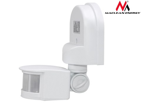 Ścienny czujnik ruchu i zmierzchu Maclean, 180°, max. 1200W, biały, MCE25 W