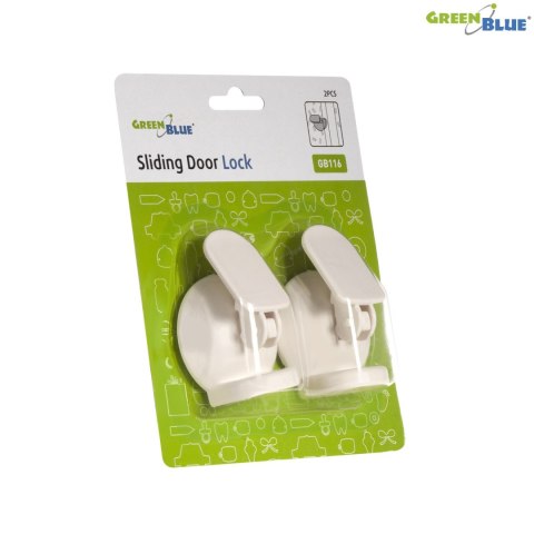 Blokada drzwi przesuwnych 2szt GreenBlue GB116 biała Blokada drzwi przesuwnych 2szt GreenBlue GB116 biała