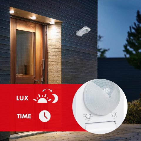 Czujnik ruchu PIR Maclean, na podczerwień, IP65, max 2000W, MCE243