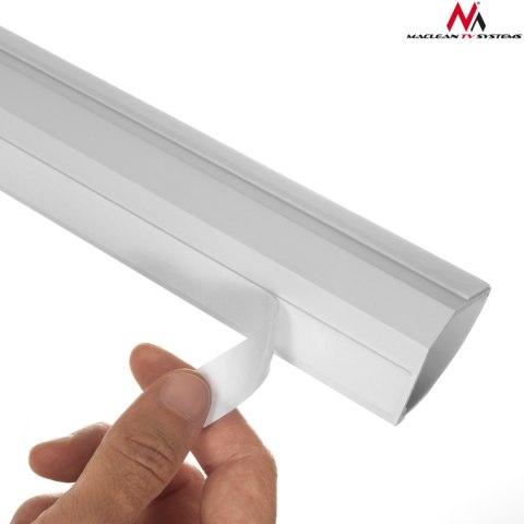 Listwa maskująca Maclean, Kanał kablowy, Z tasmą, Biała, 1.5m 73*42mm, MCTV-577