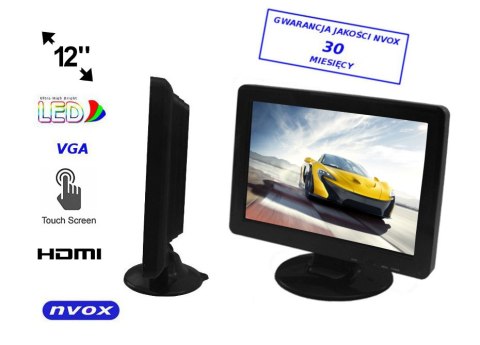 Monitor dotykowy led 12cali hd vga hdmi Monitor dotykowy led 12cali hd vga hdmi