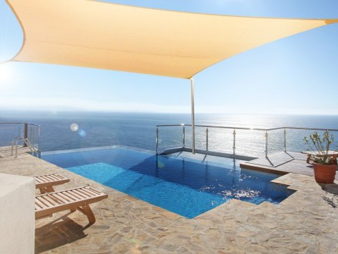 Żagiel ogrodowy zacieniacz UV GreenBlue, poliester, 4m kwadrat, kremowy, hydrofobowa powierzchnia, GB504