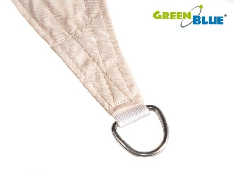 Żagiel ogrodowy zacieniacz UV poliester 3,6m kwadrat GreenBlue GB503 kremowy hydrofobowa powierzchnia